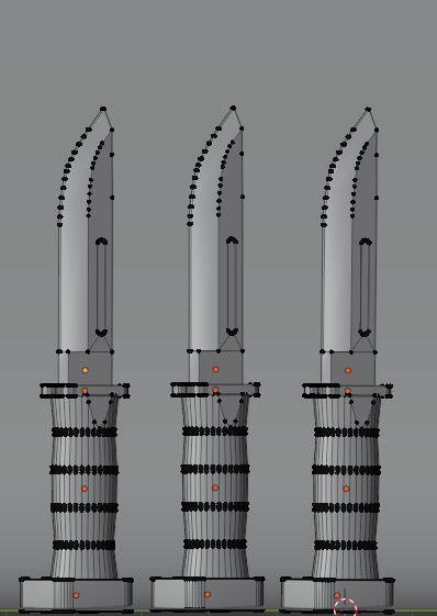 Neon knife Low-poly 3D model_8