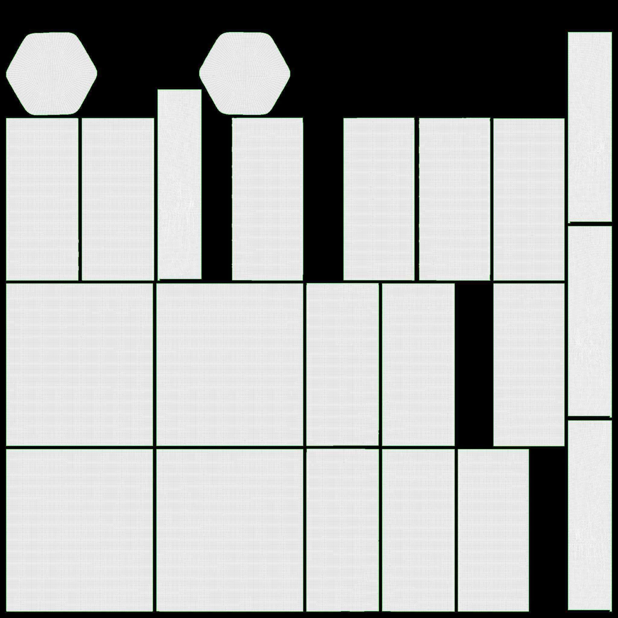 Hexagonal Garden Gazebo with Side Panels 02 3D model_9