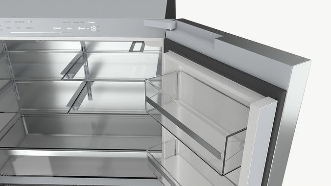 Fridge-freezer Bosch KFF96PIEP Doors Open 3D model 5