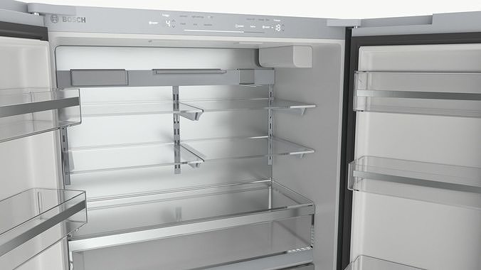 Fridge-freezer Bosch KFF96PIEP Doors Open 3D model 2