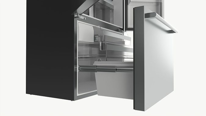 Fridge-freezer Bosch KFF96PIEP Doors Open 3D model 4