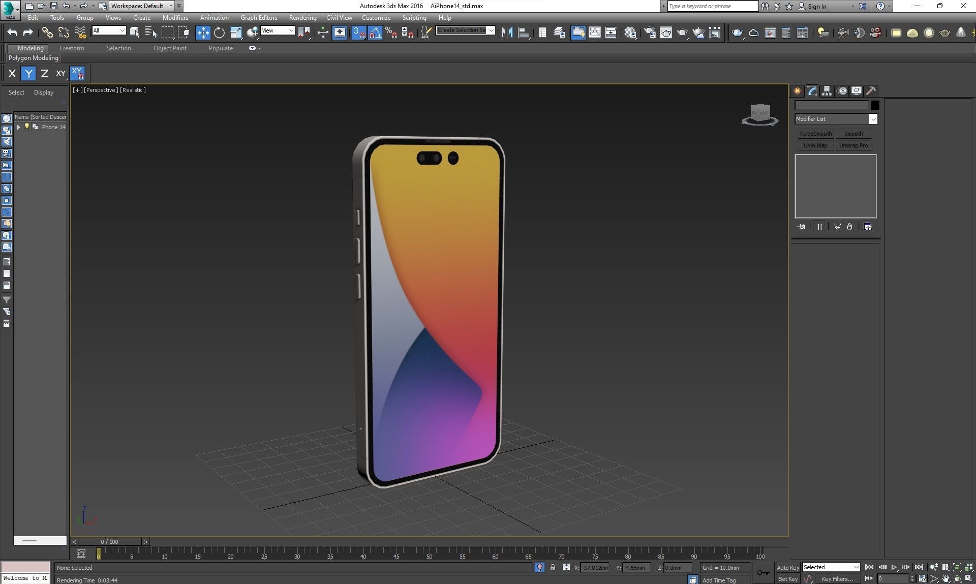 Apple iPhone 14 Low-poly 3D model_32