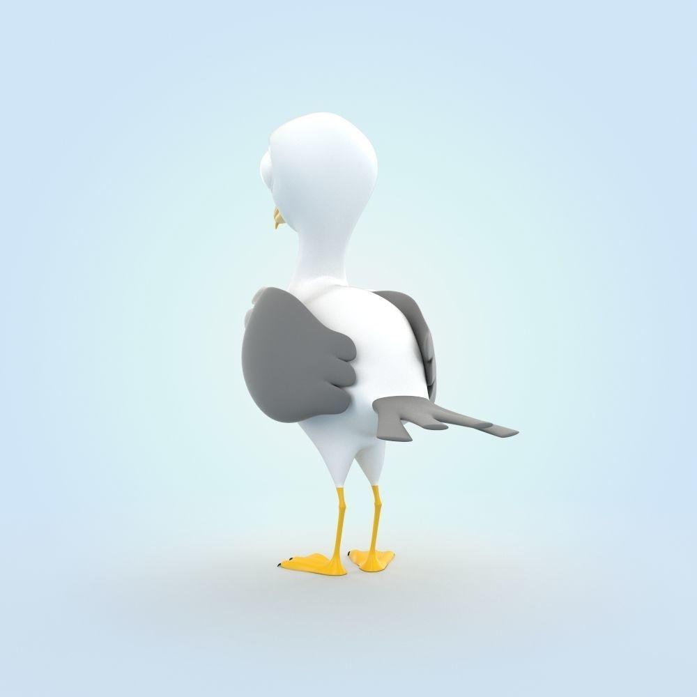 Seagull 3D model_2
