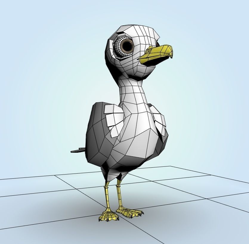 Seagull 3D model_6