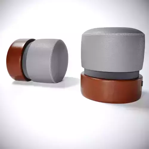 Pufic pair of ottomans