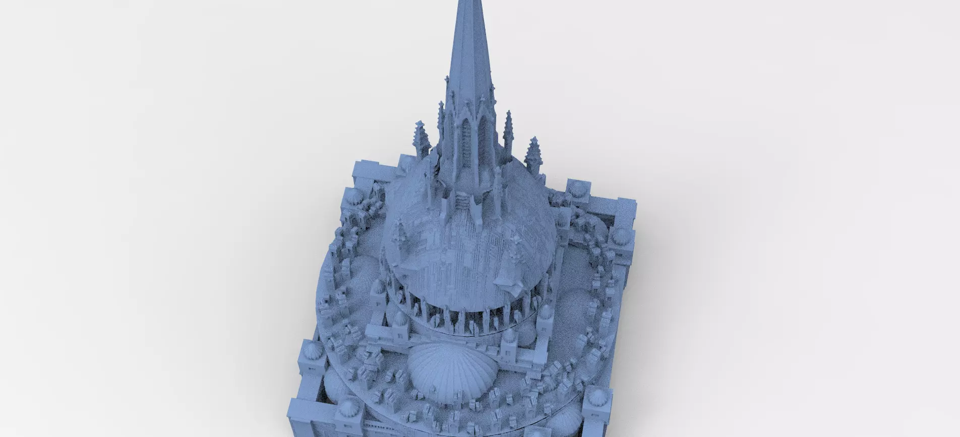 Desert Persian Fortress Tower 2  3D model_0