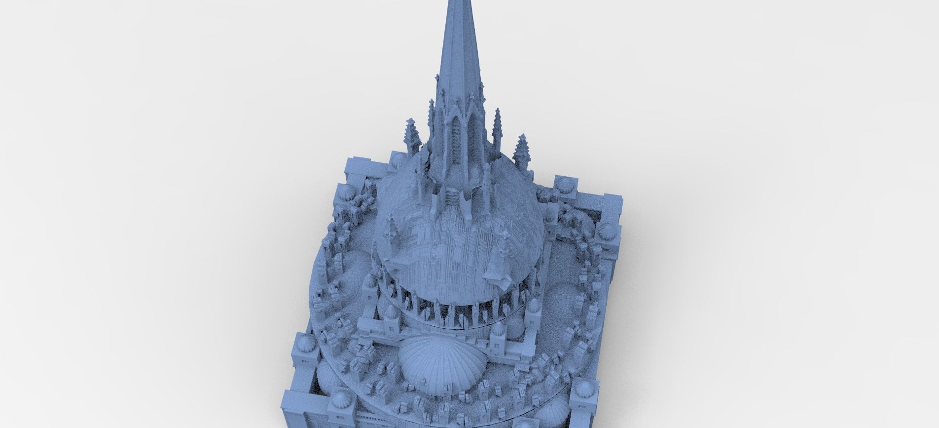 Desert Persian Fortress Tower 2  3D model_1