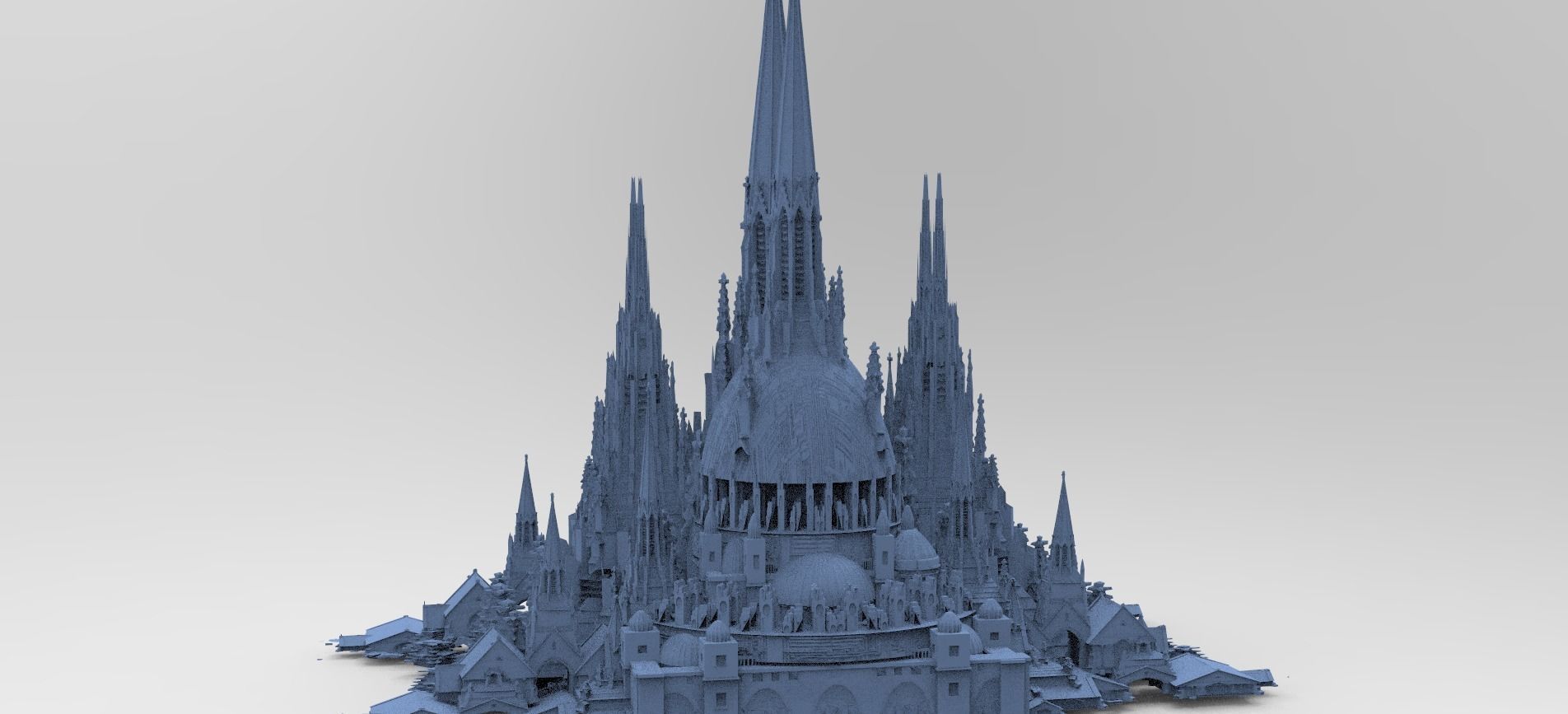 Desert Persian Fortress Tower City 3D model_1