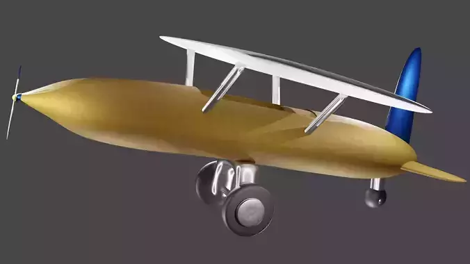 Wooden toy plane