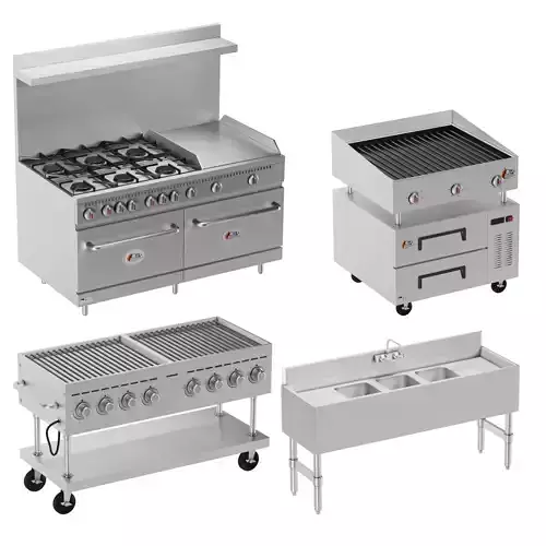 Restaurant Kitchen Equipment vol 01 Low-poly 3D model