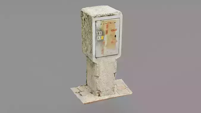 Old phone cabinet high-poly