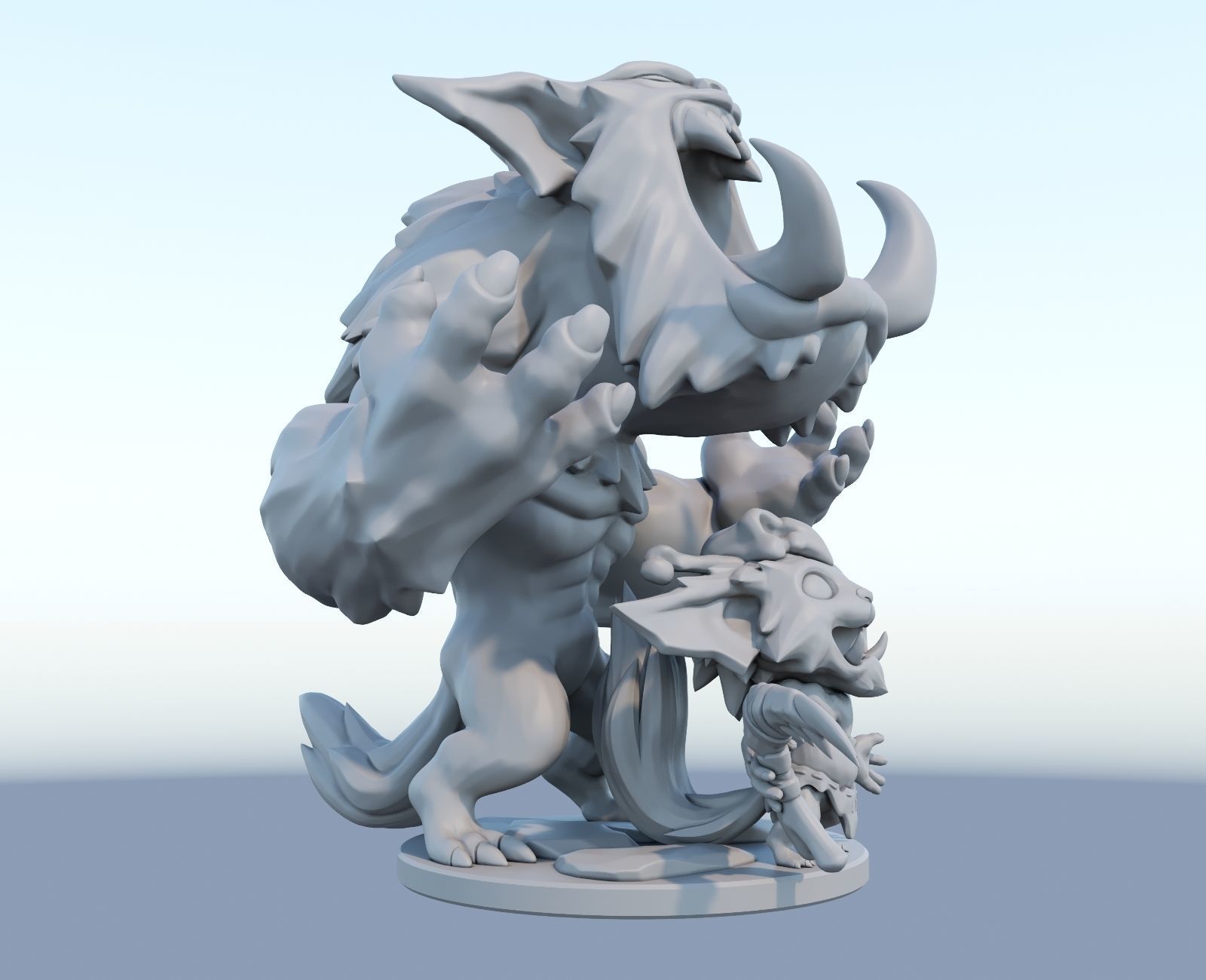 gnar League of Legends 3D print model 3D print model_9