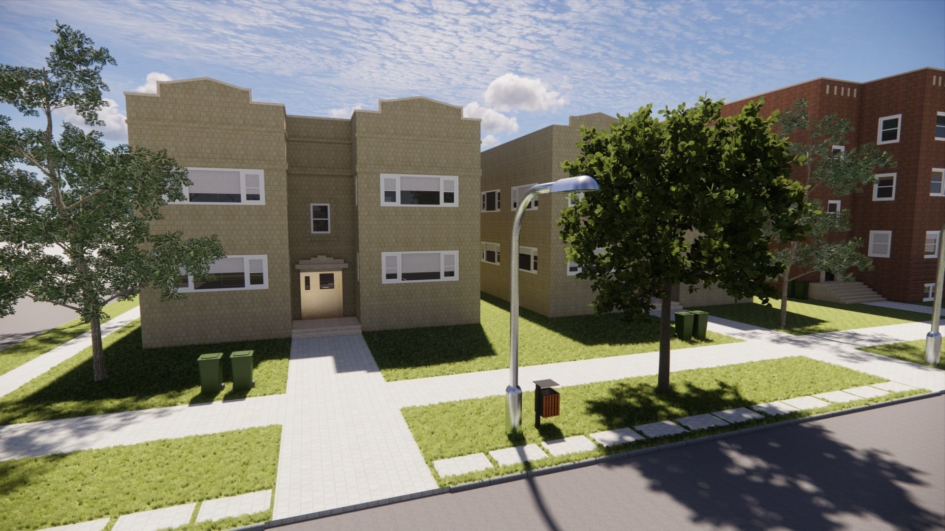 neighbourhood campus plan 3D model_7