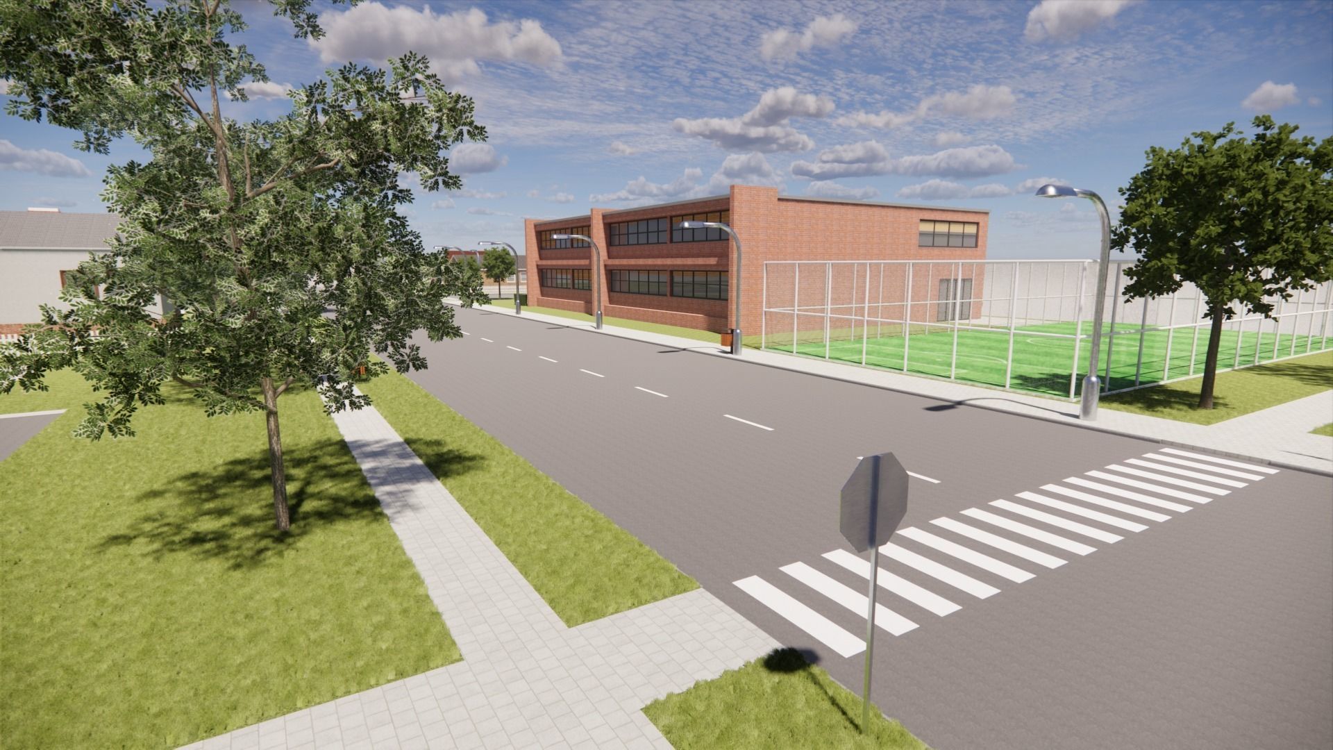 neighbourhood campus plan 3D model_10