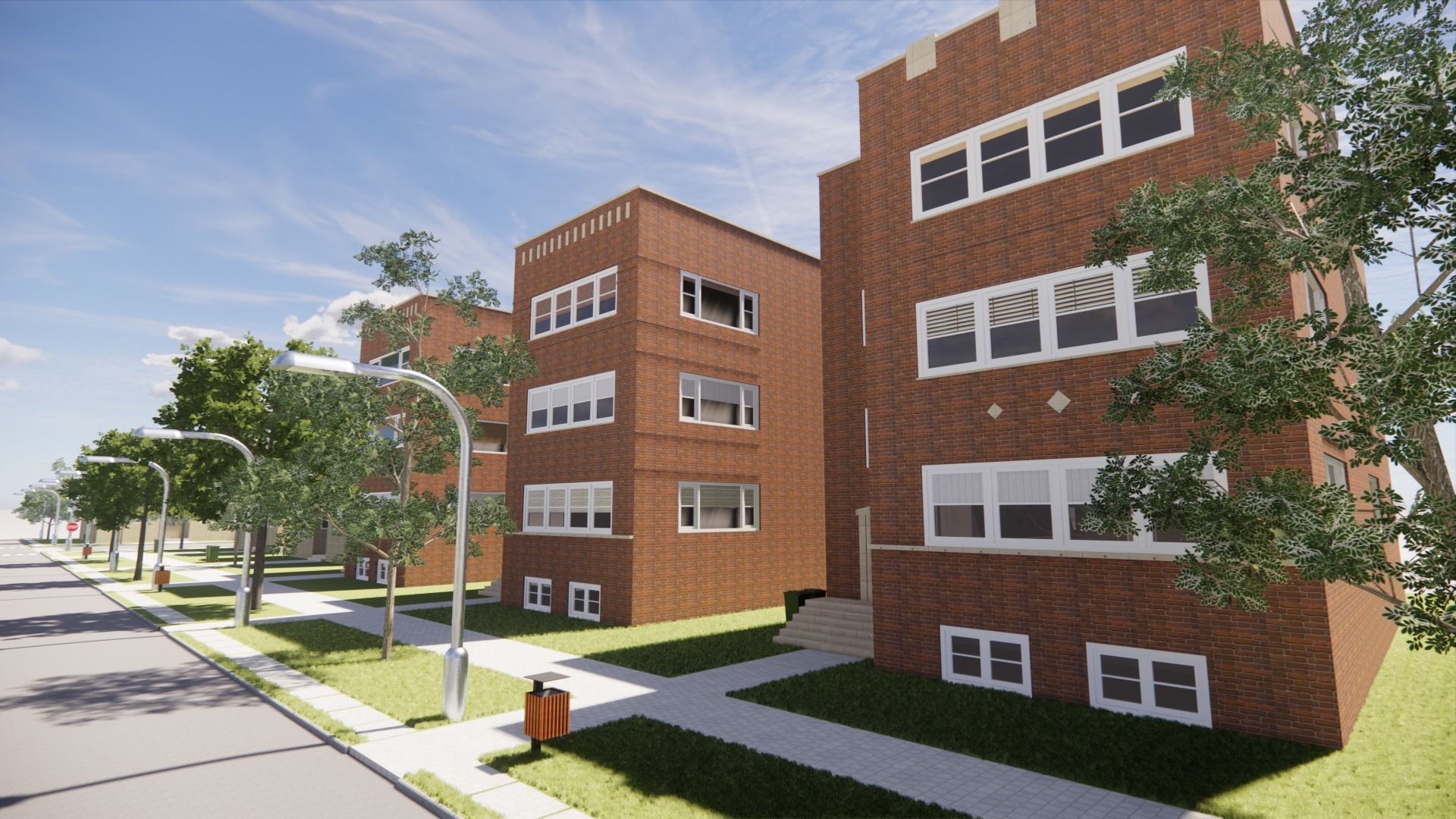 neighbourhood campus plan 3D model_6