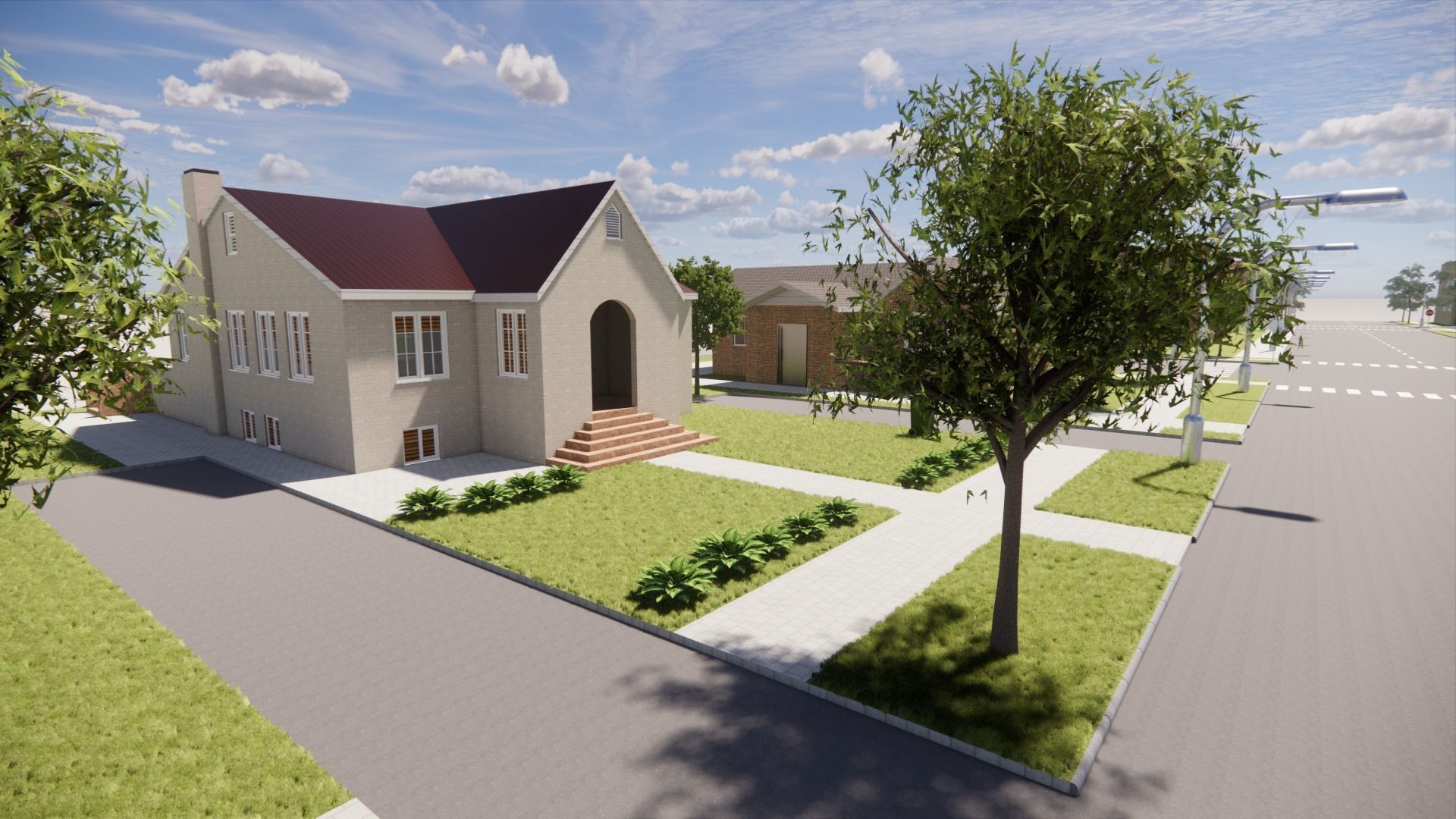 neighbourhood campus plan 3D model_3