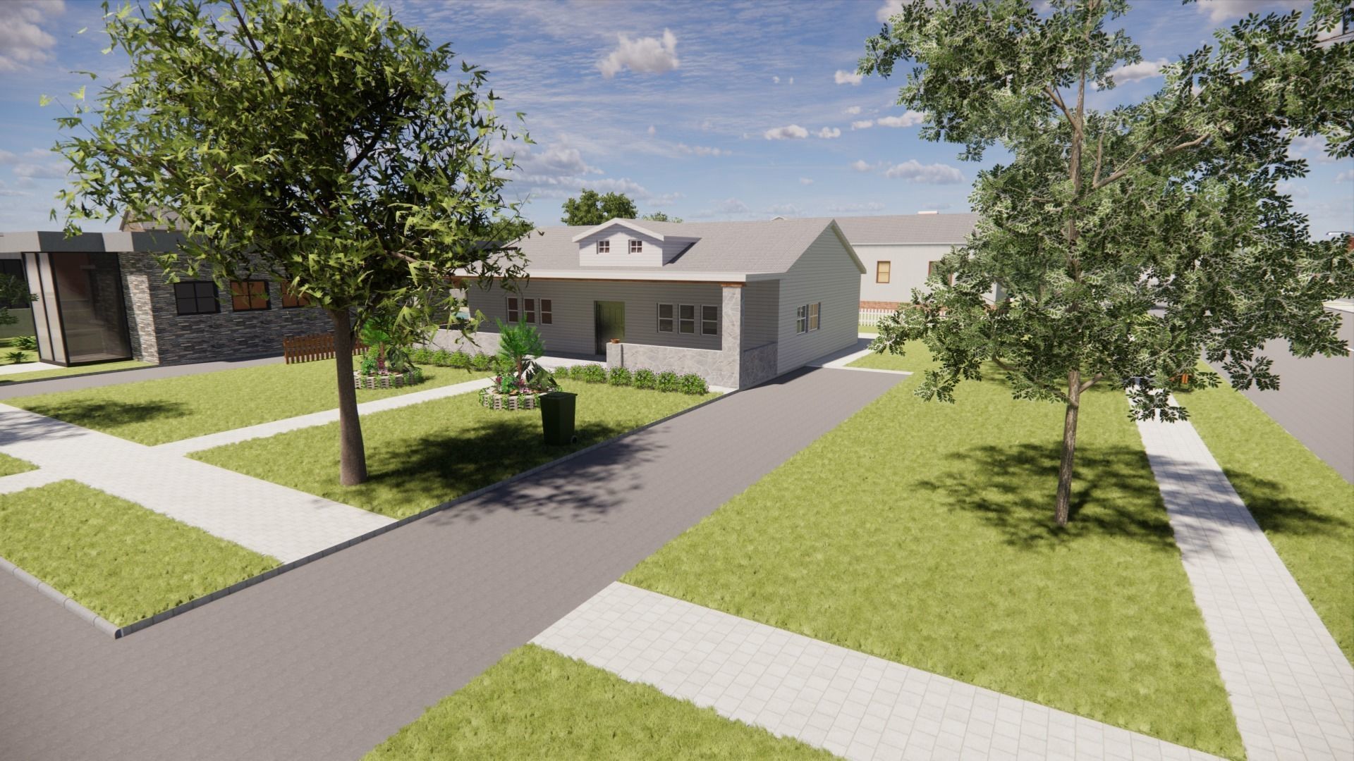 neighbourhood campus plan 3D model_9