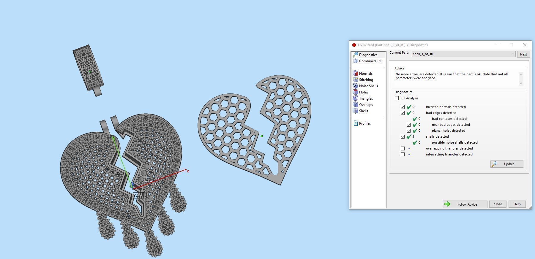 Broken Heart Pendant  3D print model_11