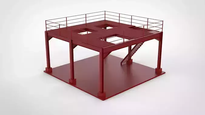 Metal platform 3D model