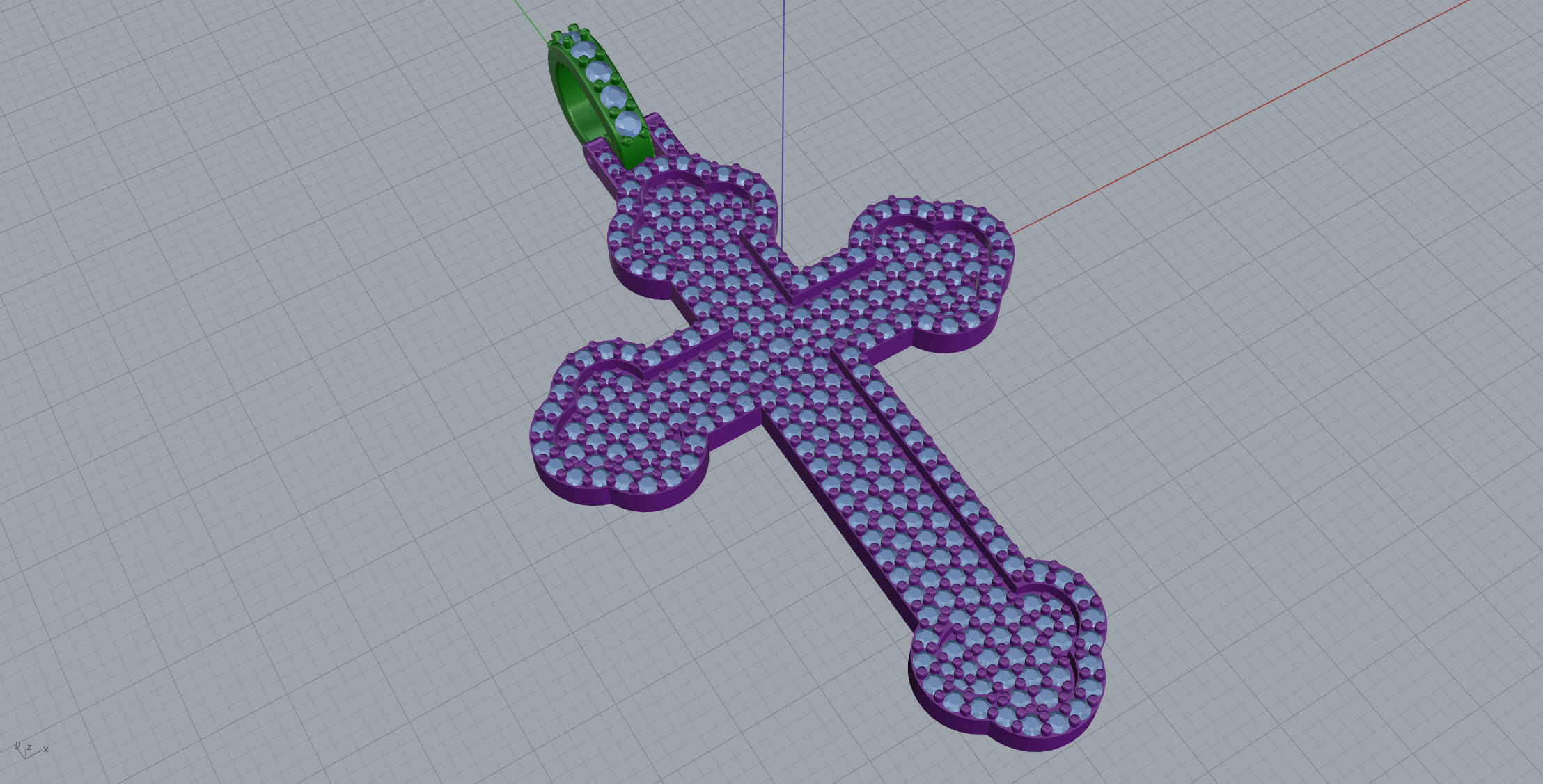 Cross Pave Model  3D print model_5