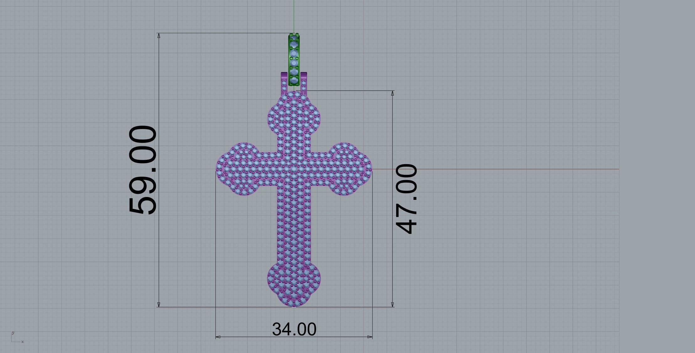 Cross Pave Model  3D print model_8