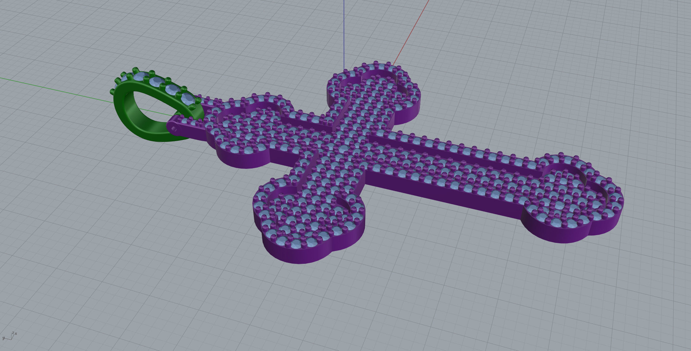 Cross Pave Model  3D print model_4
