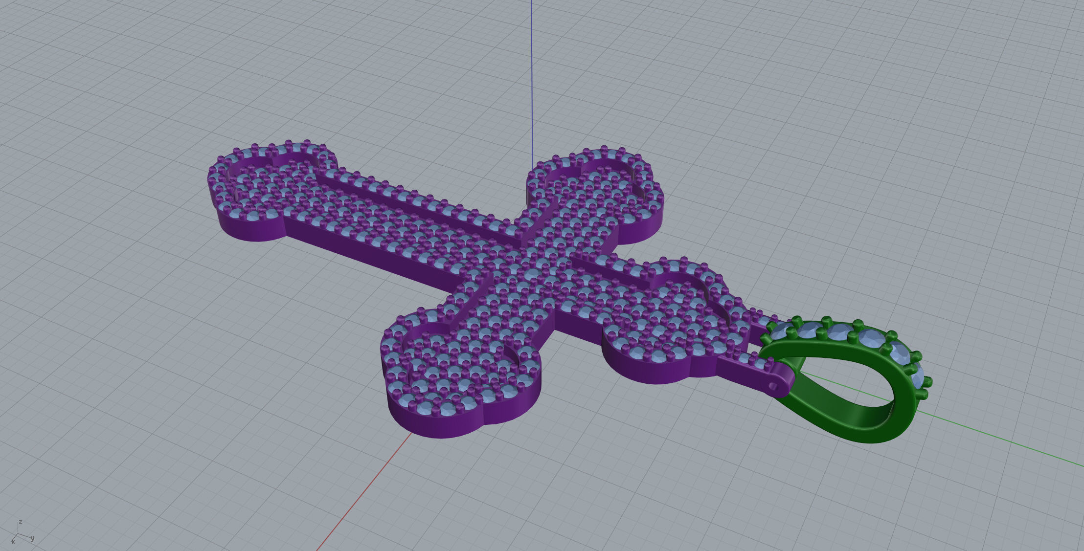 Cross Pave Model  3D print model_6