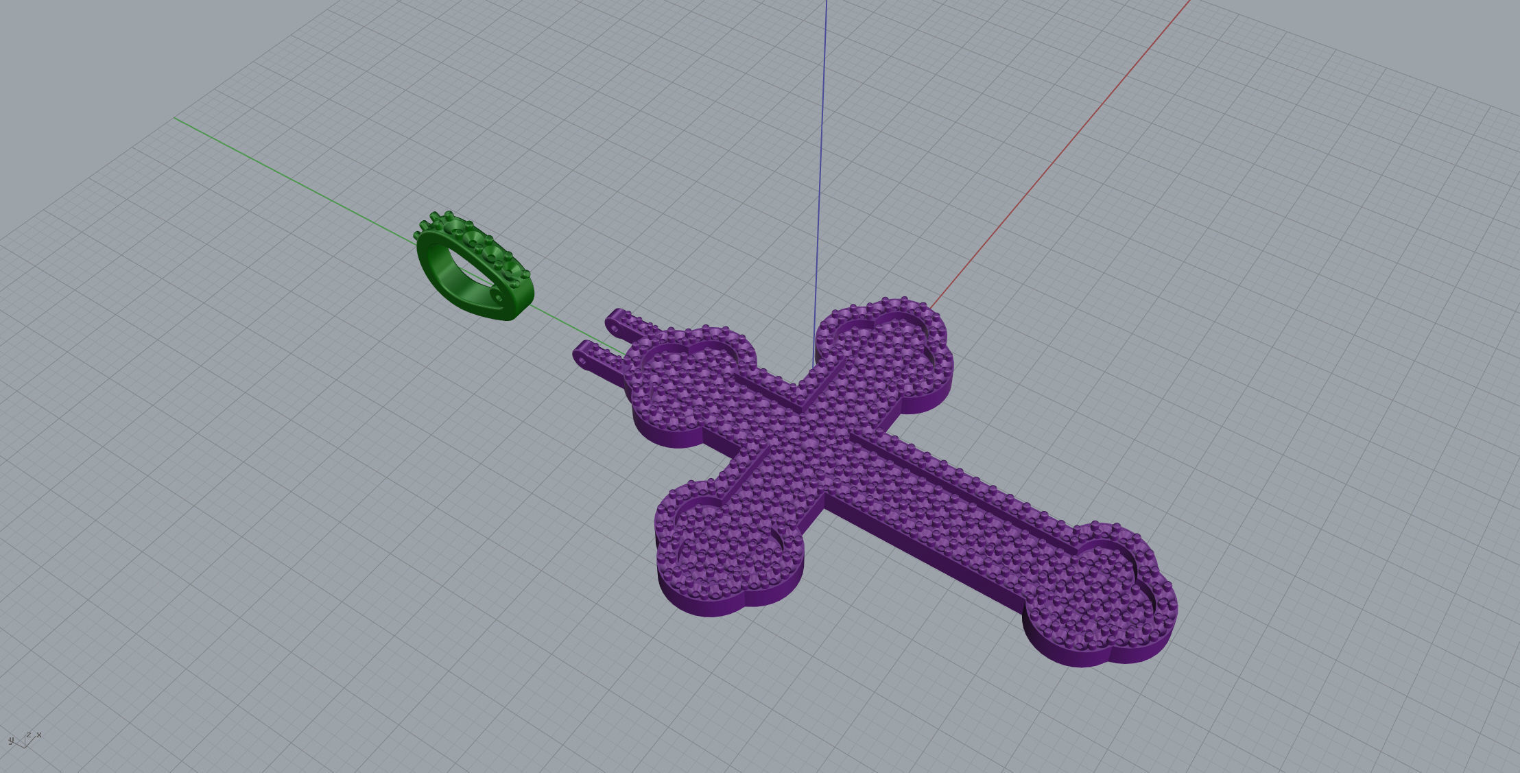 Cross Pave Model  3D print model_10