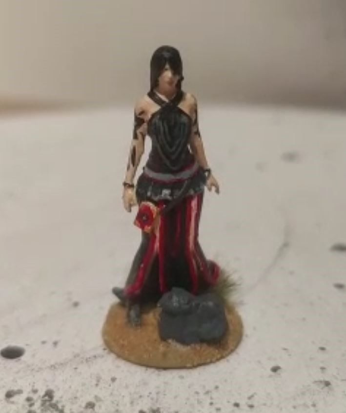 Female Spellcaster mage sorcerer 3D print model_13
