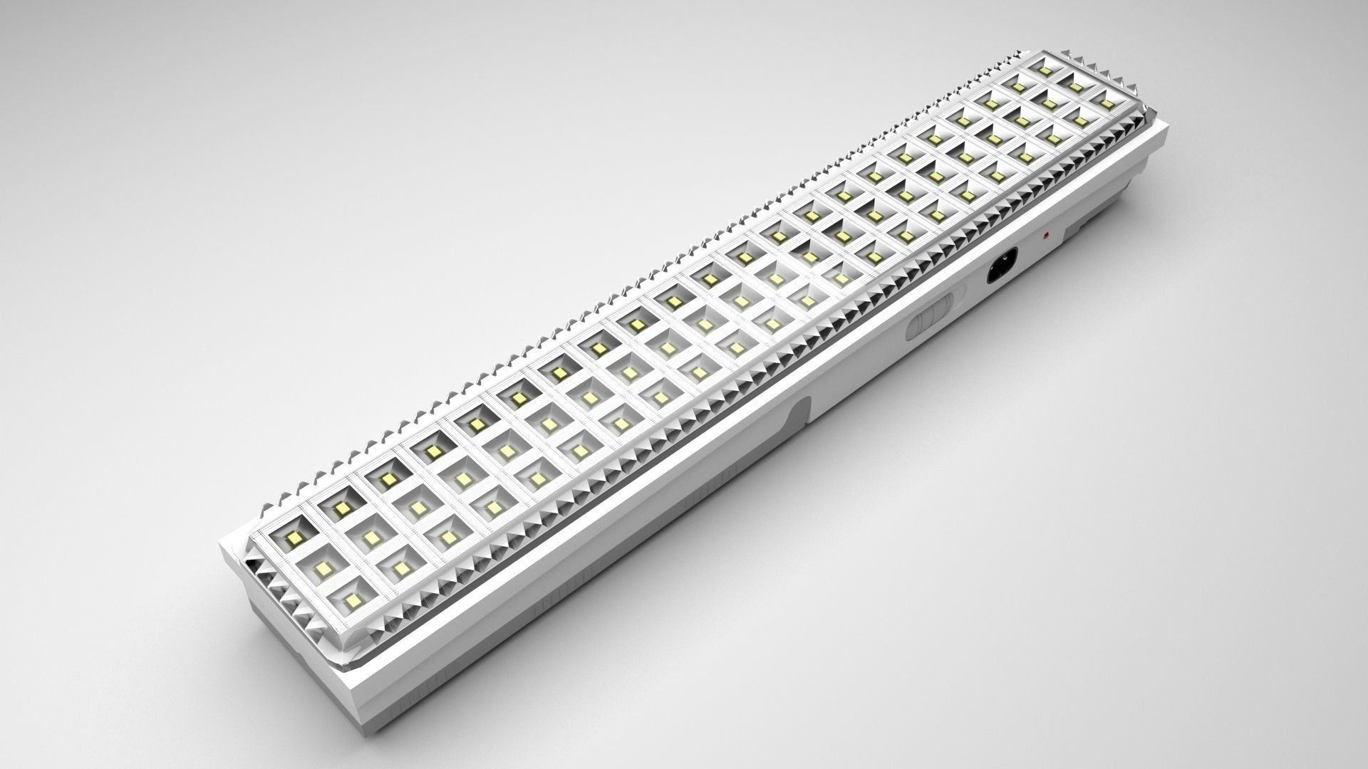 Led Emergency Lights Collection With Led Emergency Light Charger 3D model_2