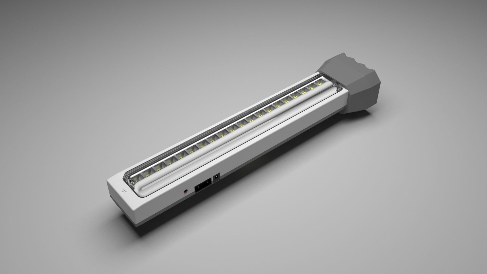 Led Emergency Lights Collection With Led Emergency Light Charger 3D model_7