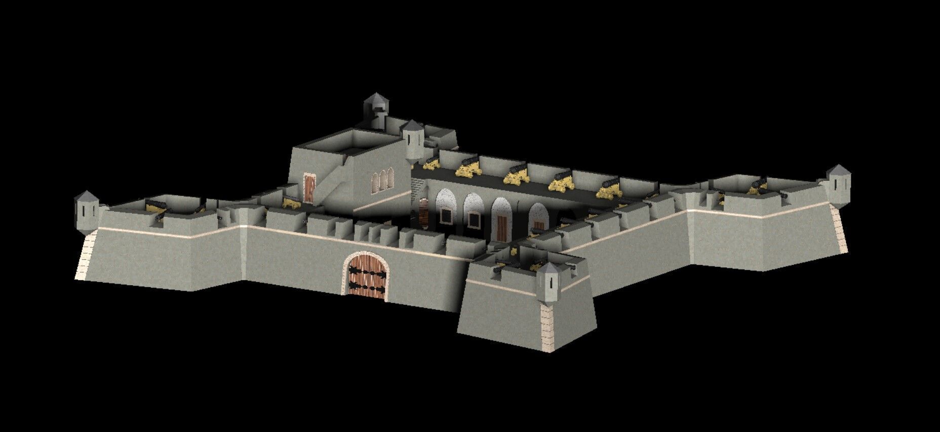 Vauban Fortress basis large 3D print model_4