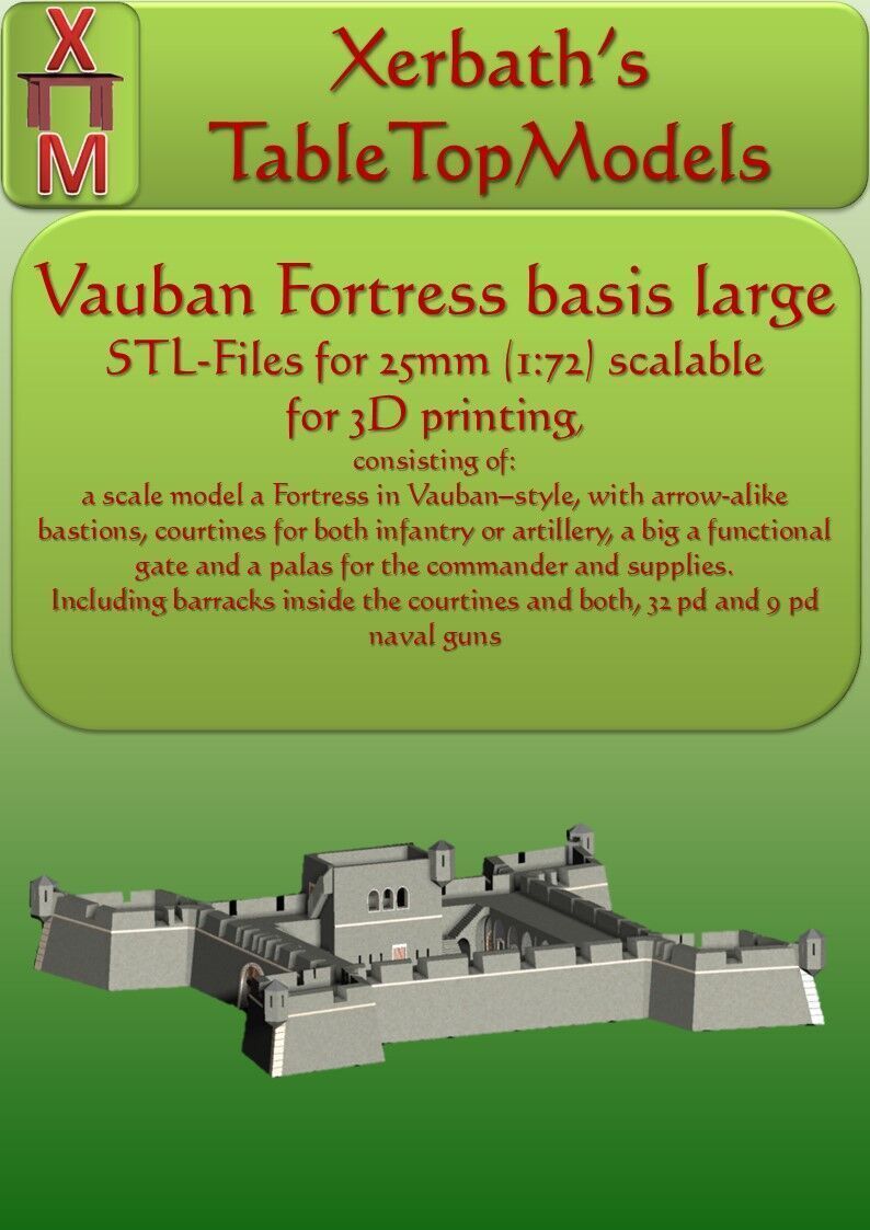 Vauban Fortress basis large 3D print model_5