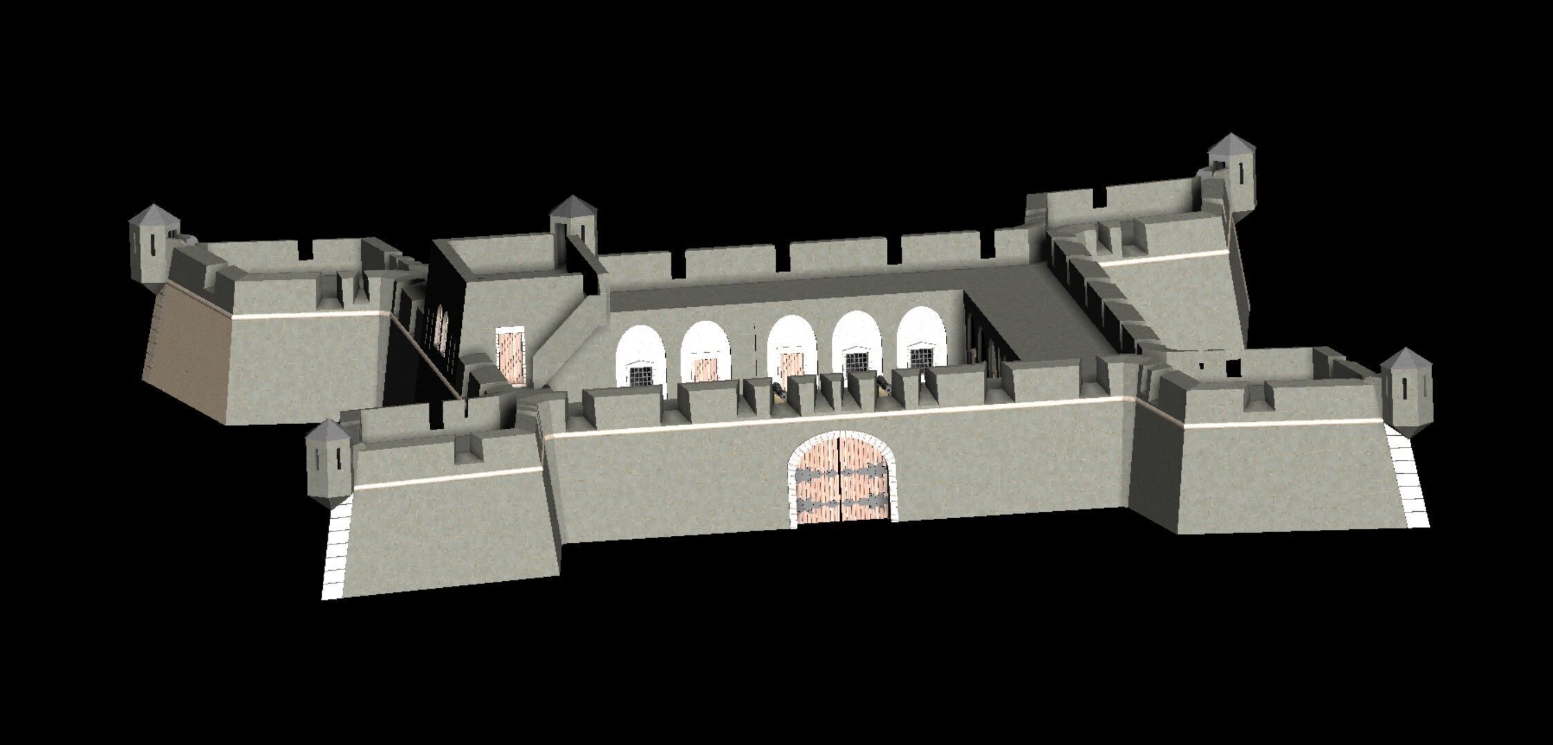 Vauban Fortress basis large 3D print model_1