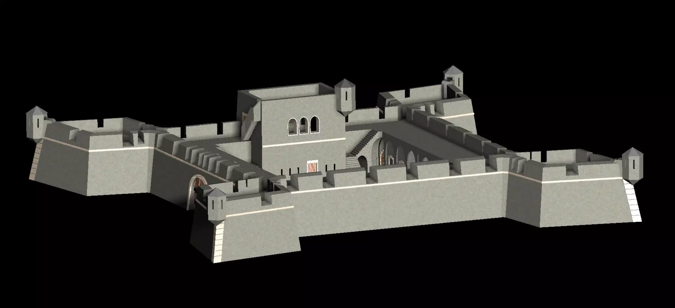 Vauban Fortress basis large 3D print model_0