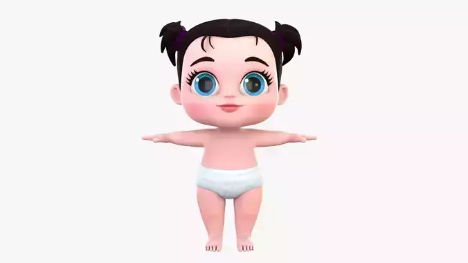 Cartoon Baby Girl