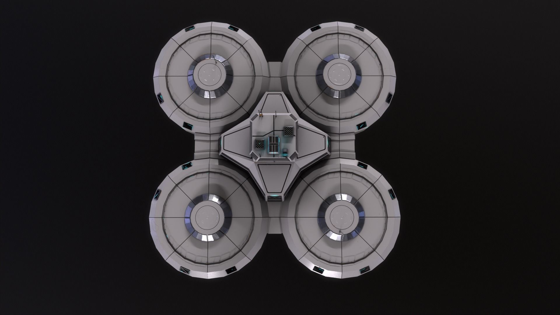 Planetary Storage Module Low-poly 3D model_5