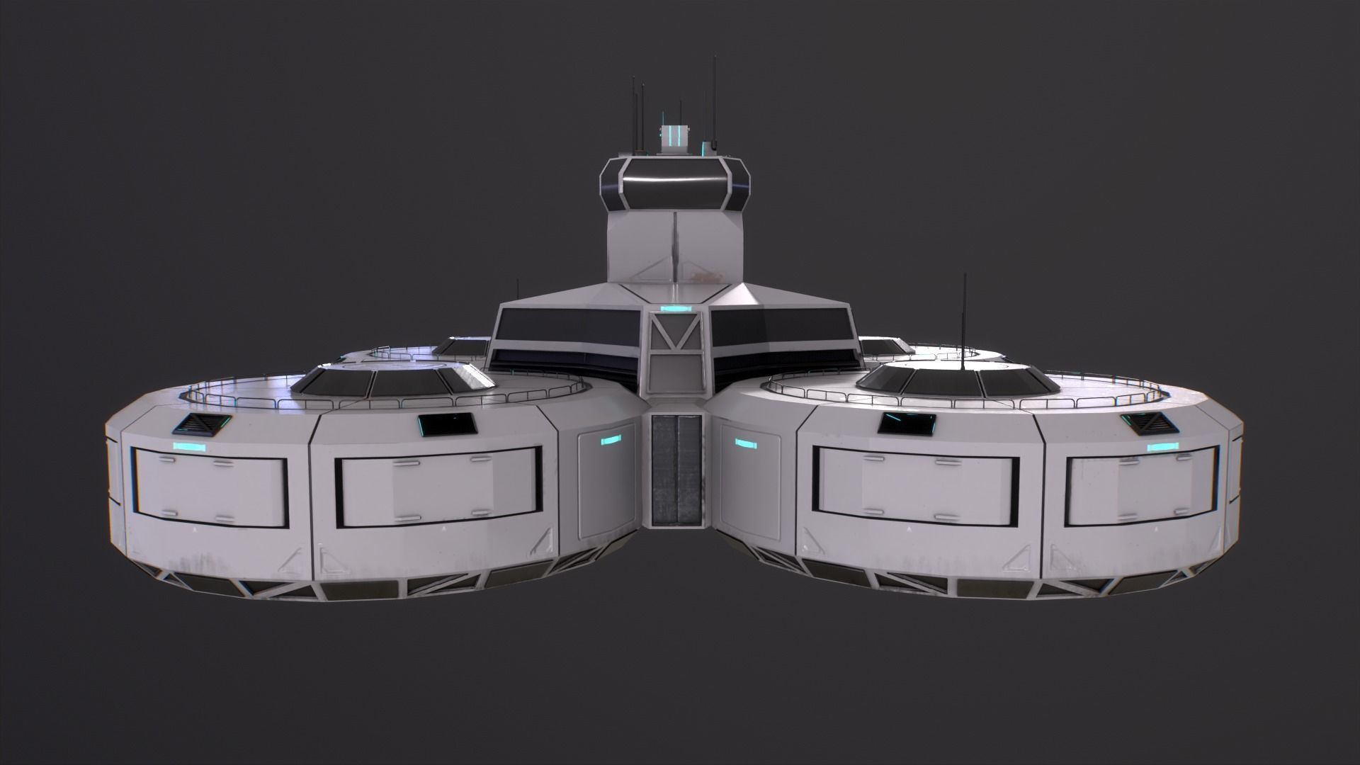 Planetary Storage Module Low-poly 3D model_7