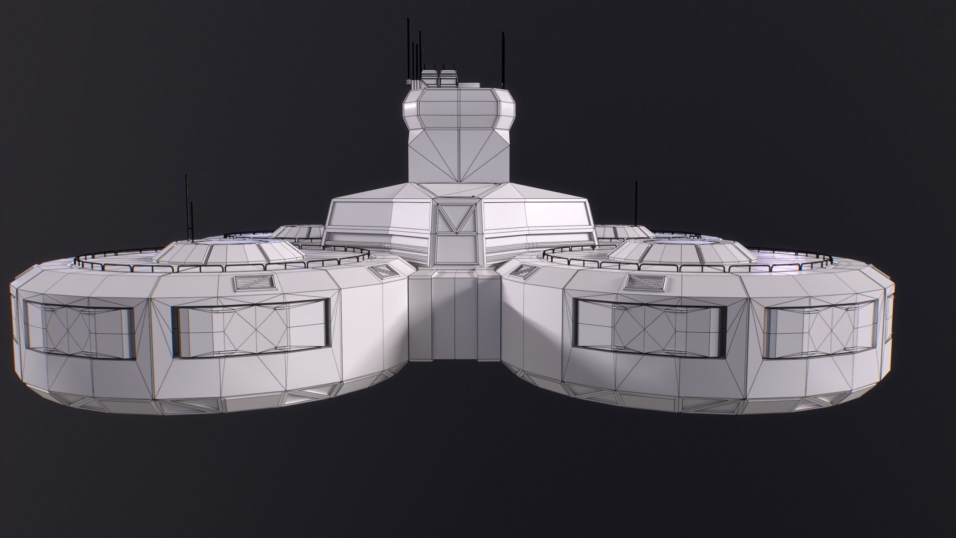 Planetary Storage Module Low-poly 3D model_8