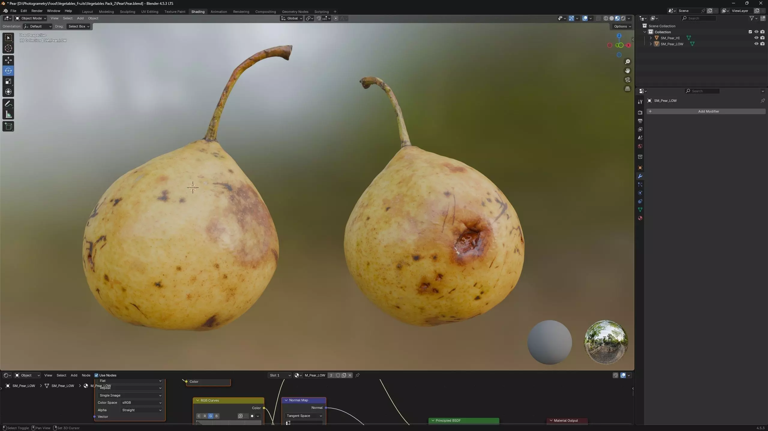 Pear 3d model Low-poly 3D model_6