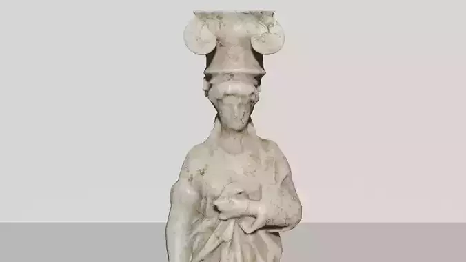 Decorative Statue Pillar 3D model Low-poly 3D model