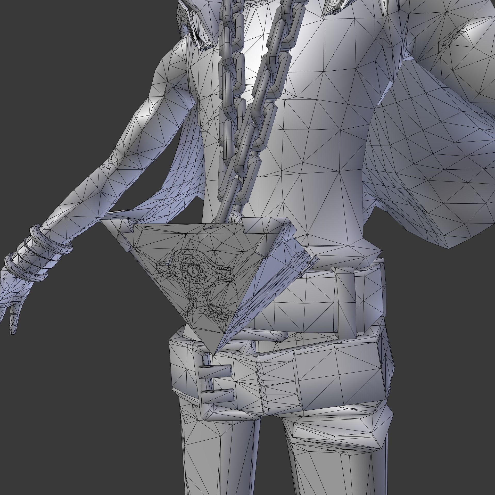 Yami Yugi yugioh Duel Links Low-poly 3D model_16