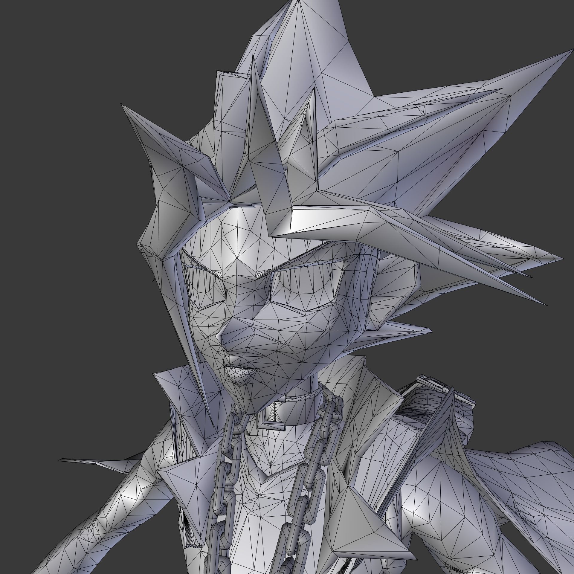 Yami Yugi yugioh Duel Links Low-poly 3D model_17