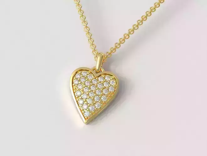 Heart Pave Pendant
