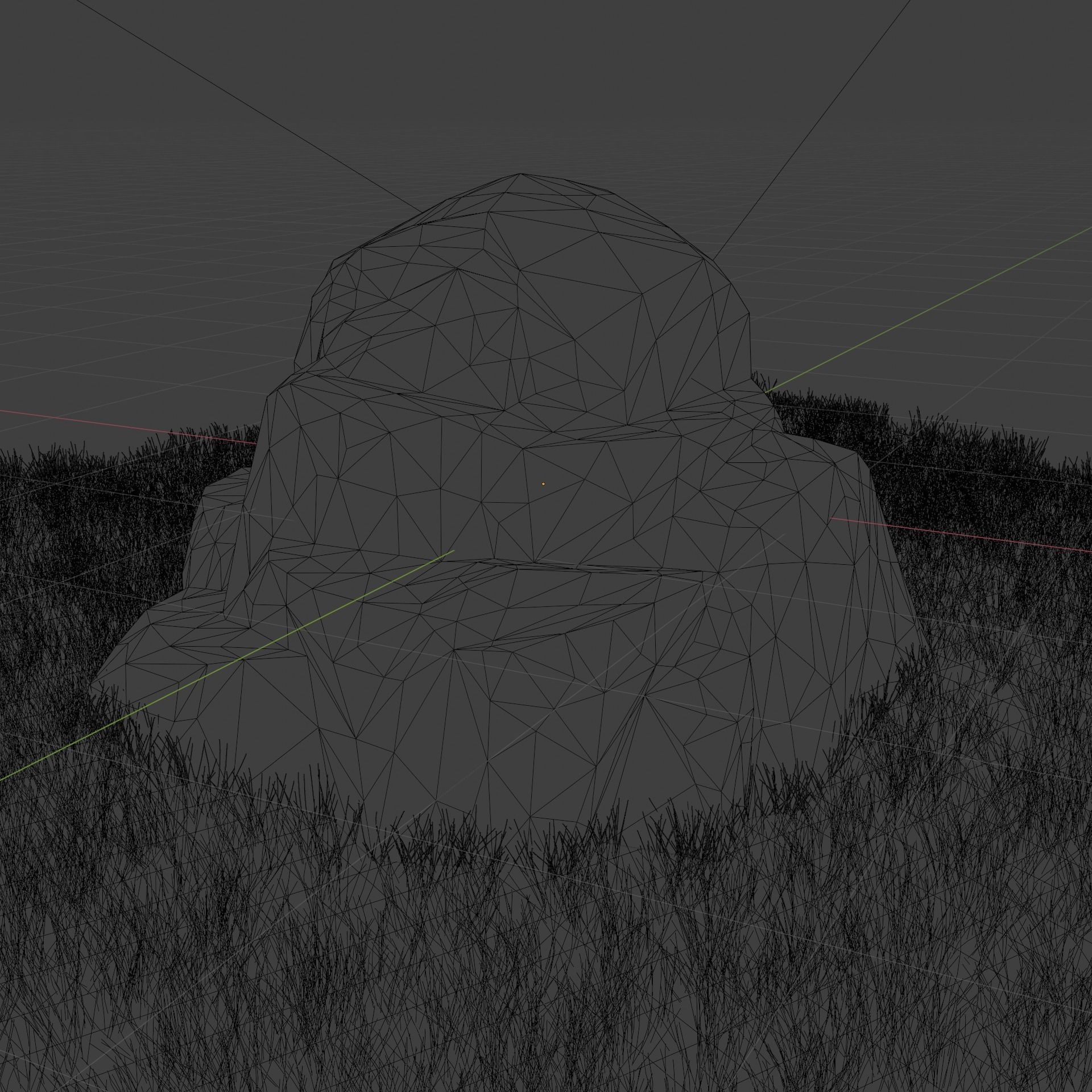 Stone  with moss Free low-poly 3D model_3