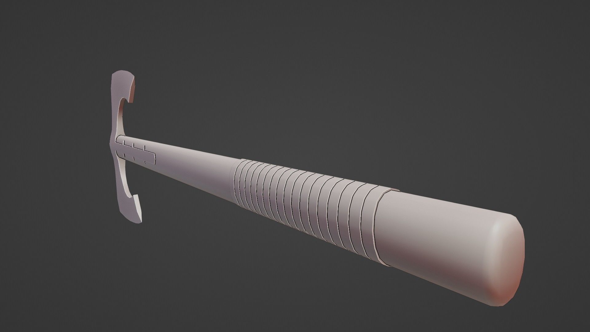 Double bearded axe Low-poly 3D model_10