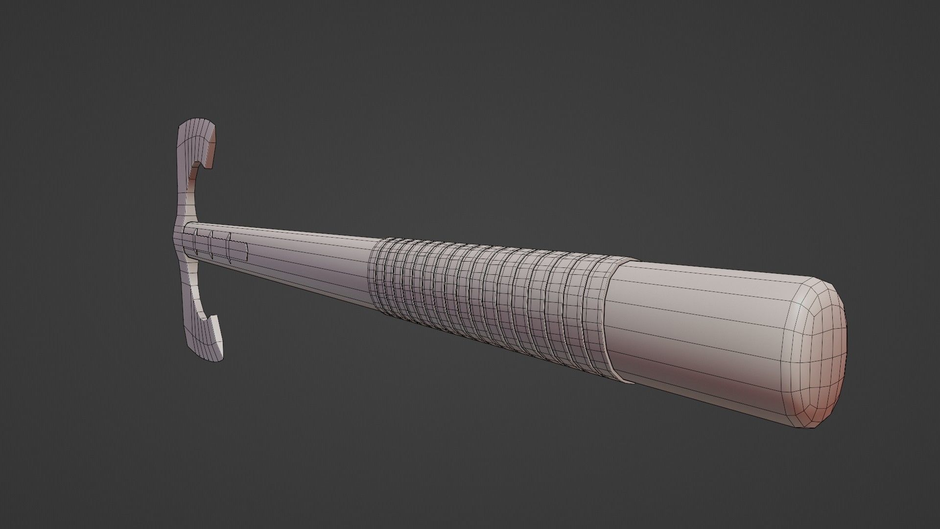 Double bearded axe Low-poly 3D model_12