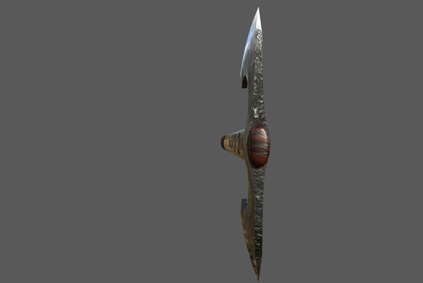 Double bearded axe Low-poly 3D model_6