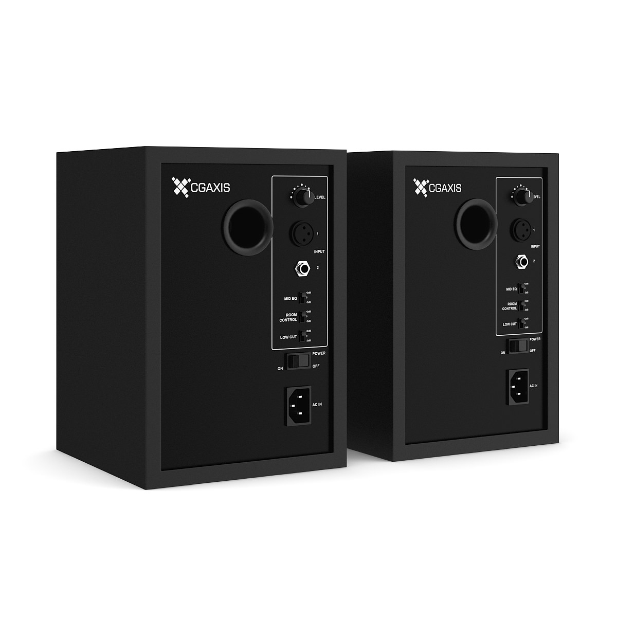 Studio Monitors 3D model_1