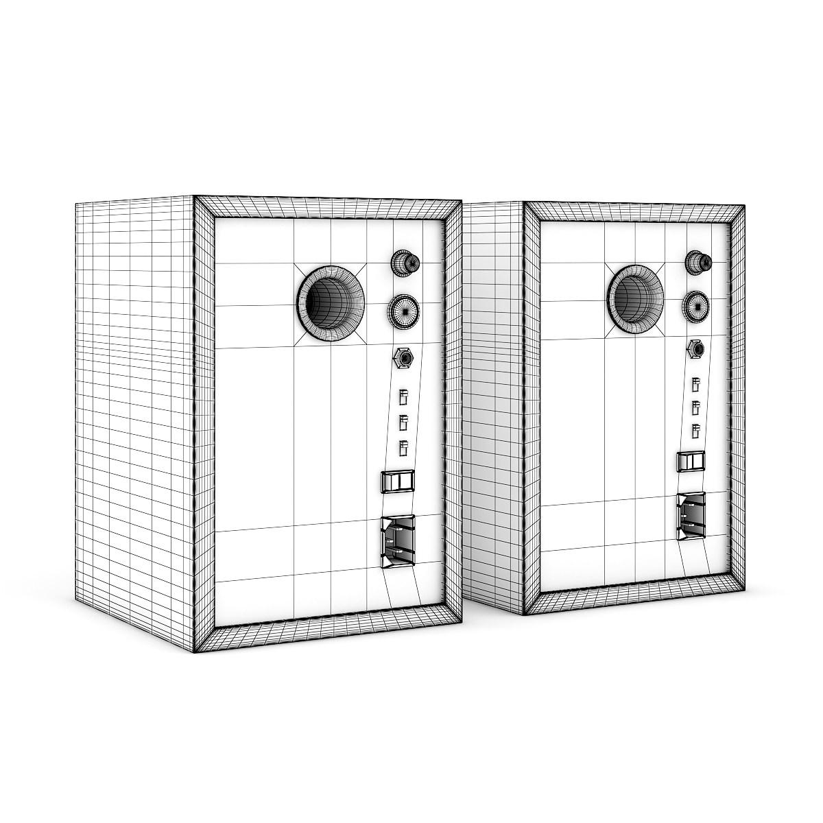 Studio Monitors 3D model_2